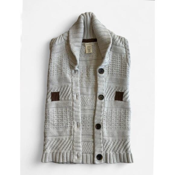 The Eagle's Eye Jackets & Blazers - THE EAGLE'S EYE Women’s M Sweater Cable Knit Gray Brown